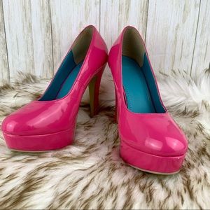 OLHO Barbie Pink Platform High Heels with Blue Sole Size 8.5